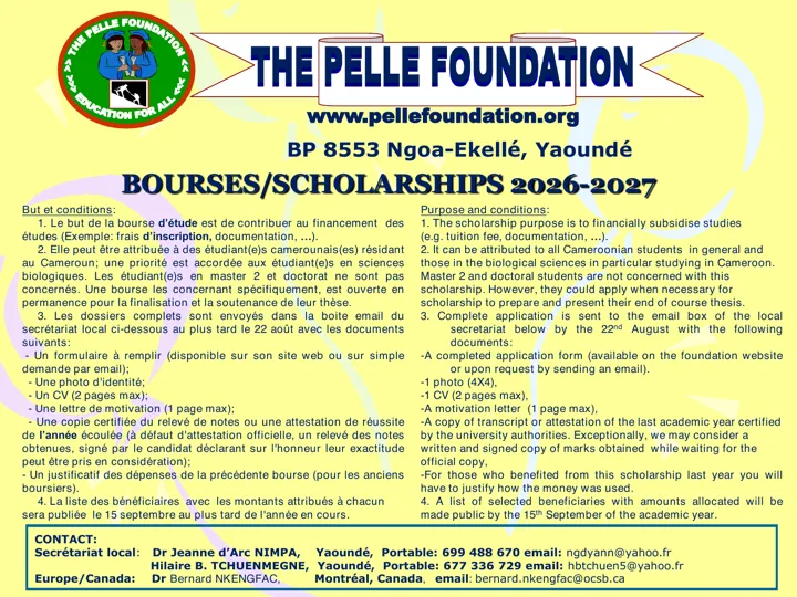 Official call for applications, 2026–2027